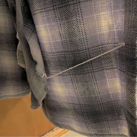 Hollister Plaid Long Sleeve Button Down Flannel Shirt Women's Pocket Size LG - Picture 6 of 9